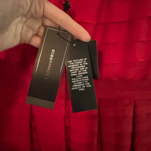 NWT BCBG Max Azria Marina Gem Illusion Dress in Rio Red - Size Large - Picture 9 of 14